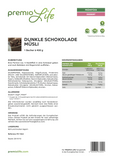 Dunkle Schokolade Müsli (1 Behälter à 400g) - Premio Life | Gesundheit und Lifestyle
