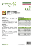 Haferbrei mit Zimt und Rosinen (7 Portionen) - Premio Life | Gesundheit und Lifestyle